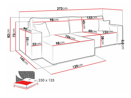 Hjørnesofa Shelton 107